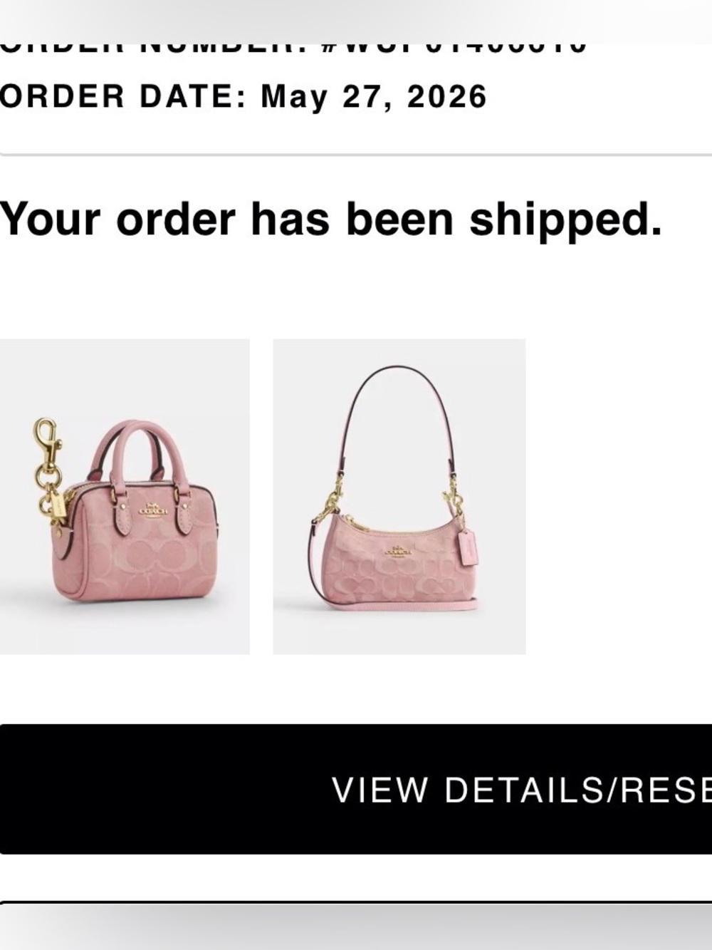 Coach Teri Mini Bag In Light Pink Signature Denim NWT - Picture 3 of 11